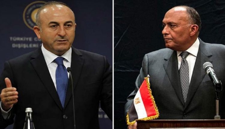 وزير الخارجية التركي ونظيره المصري