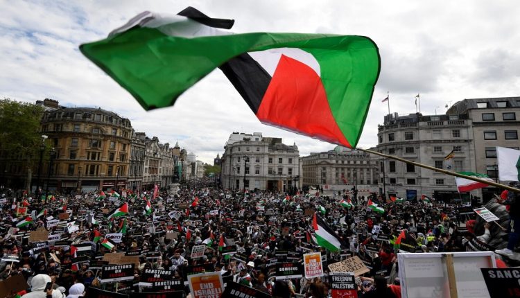 تظاهرة حاشدة في لندن لرفض تأييد إسرائيل