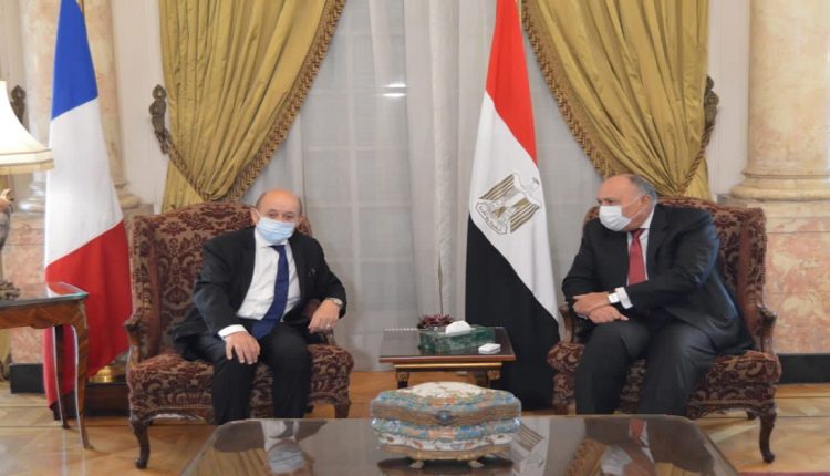 وزير الخارجية المصري والفرنسي