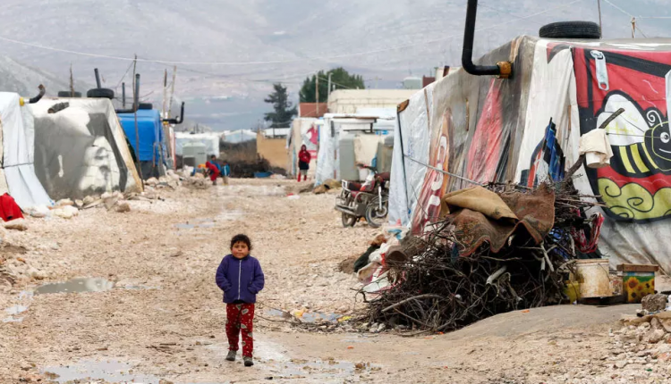 مخيم للاجئين سوريين في بر إلياس بسهل البقاع في لبنان