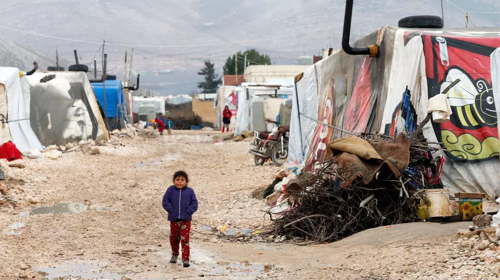 مخيم للاجئين سوريين في بر إلياس بسهل البقاع في لبنان