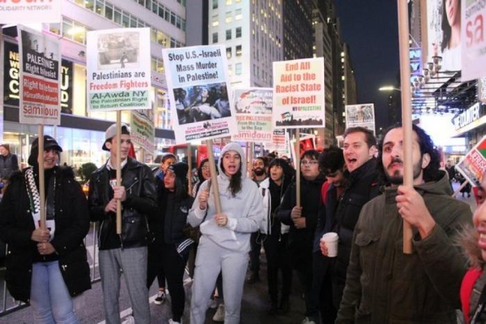 تظاهرات في نيويورك الأمريكية دعما للفلسطينيين