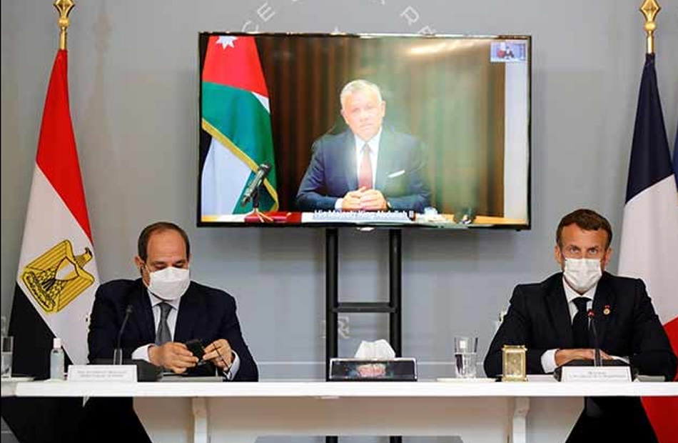 عاهل الأردني يجري محادثات مع رئيسي مصر وفرنسا