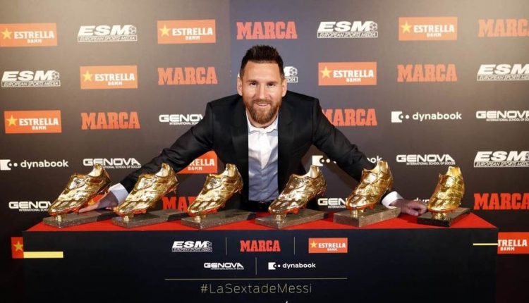 ميسي والحذاء الذهبي