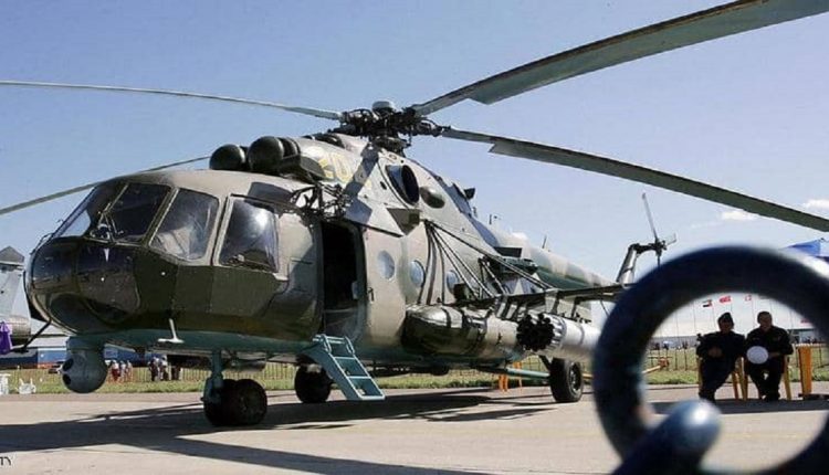 تحطم مروحية روسية