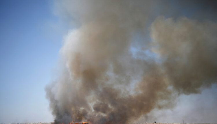 حريق في غلاف غزة