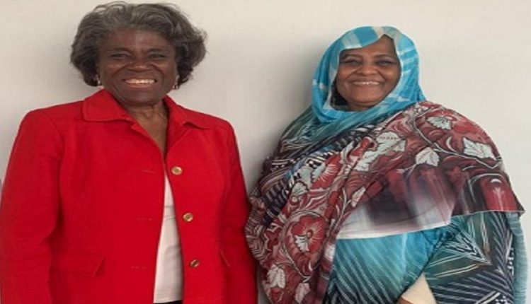 سد النهضة - وزيرة الخارجية السودانية مع مندوبة أمريكا
