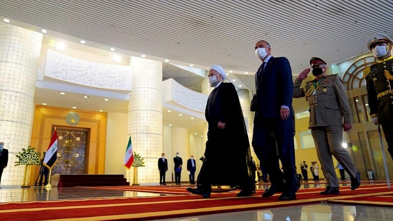 الرئيس الإيراني حسن روحاني ورئيس الوزراء العراقي مصطفى الكاظمي في طهران