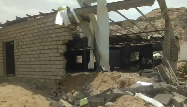 صورة متداولة لموقع الهجوم الحوثي على معسكر الجيش اليمني في أبين