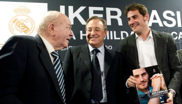 بيريز متوسطاً كاسياس والراحل دي ستيفانو