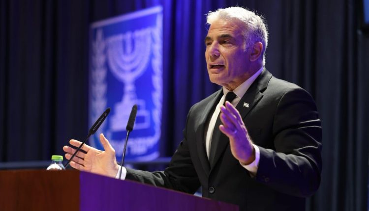 وزير الخارجية الاسرائيلي يائير لابيد