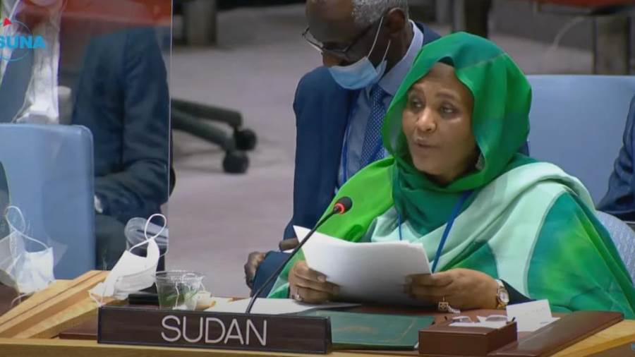 وزيرة الخارجية السودانية في مجلس الأمن